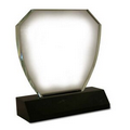 Large Shield Glass Award on Base